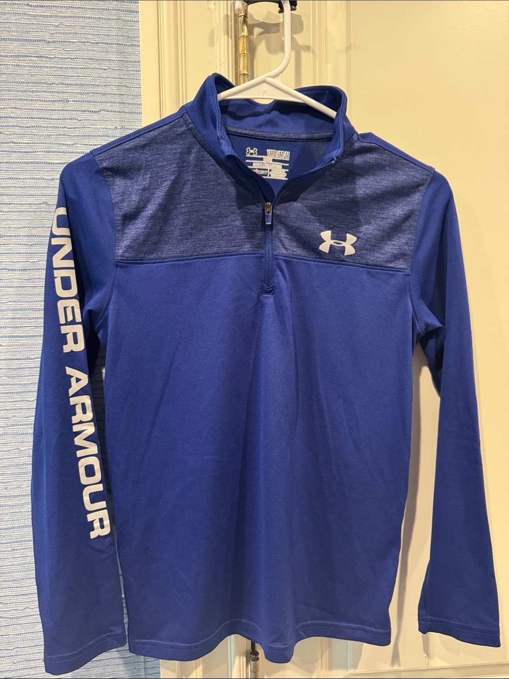 Under Armour Royal Blue Boys' Quarter-Zip Performance Pullover